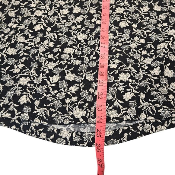 Old Navy Black Floral Long Sleeve Blouse sz Large - Picture 4 of 7